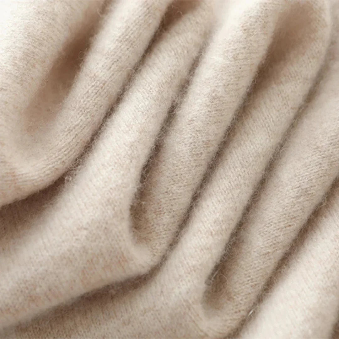 Wool blend wrap sweater