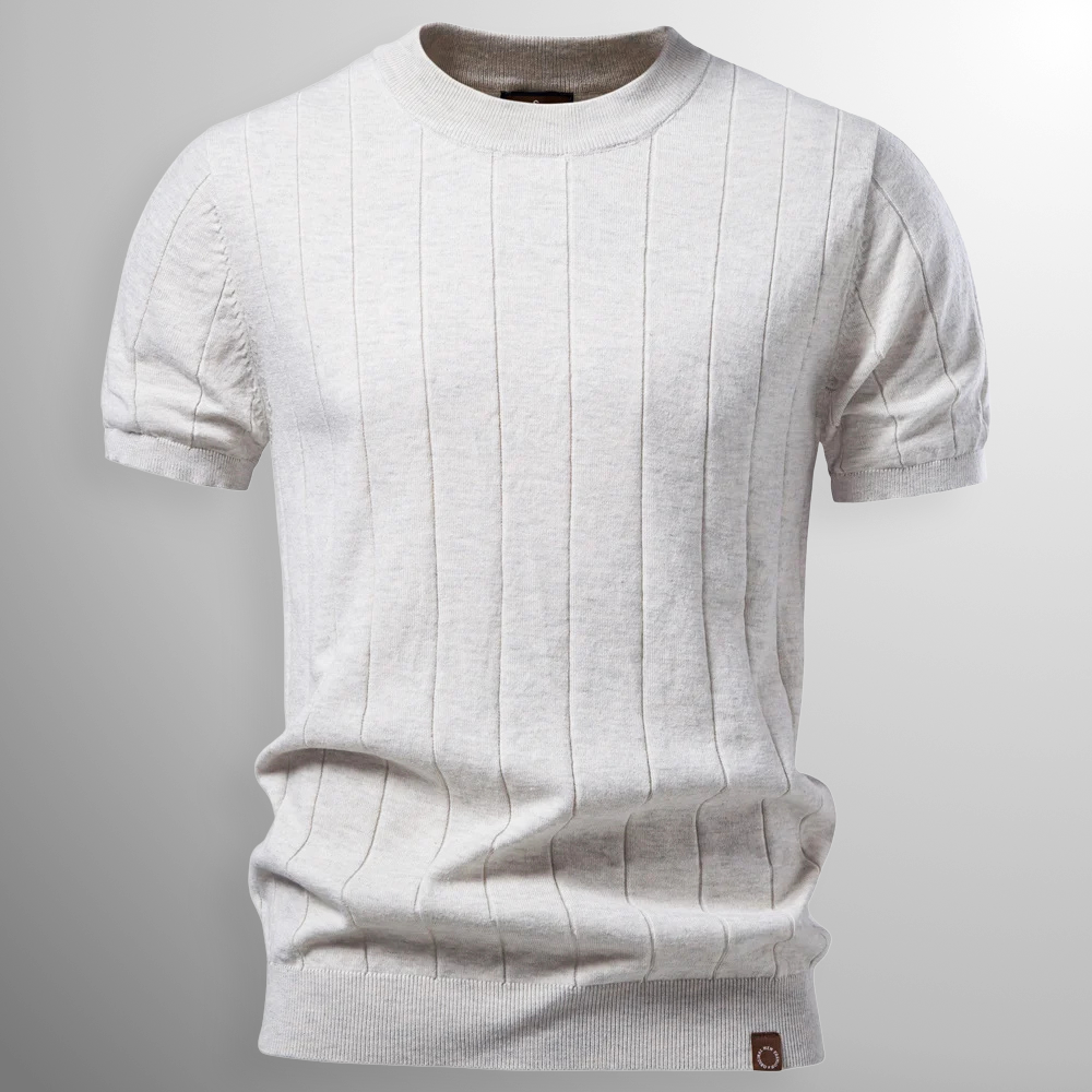 Luca - Camiseta acanalada de lujo