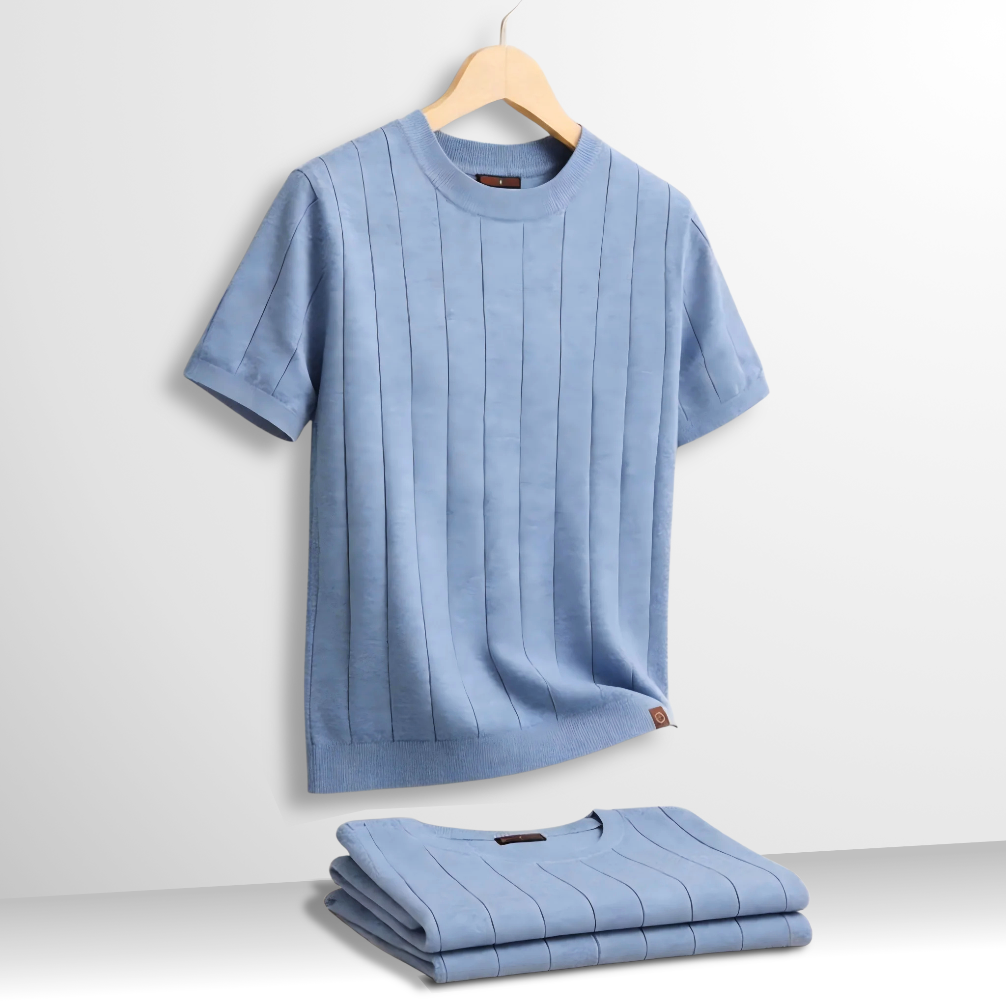Luca - Camiseta acanalada de lujo