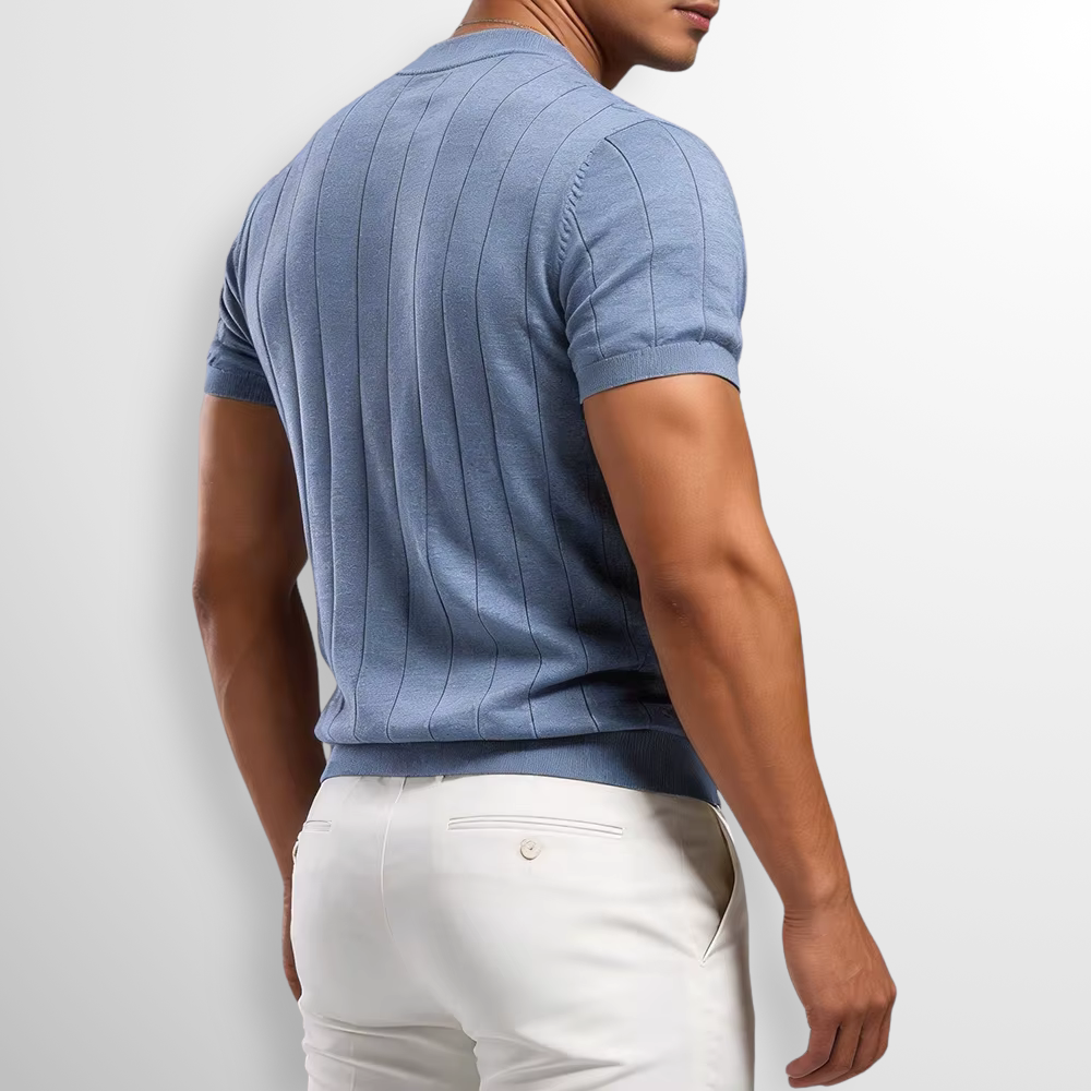 Luca - Camiseta acanalada de lujo