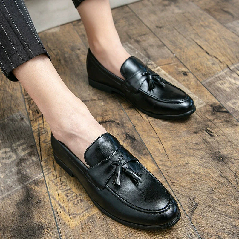 Alessio Tassel Loafers – Classic Moc Toe – Slip-On Style