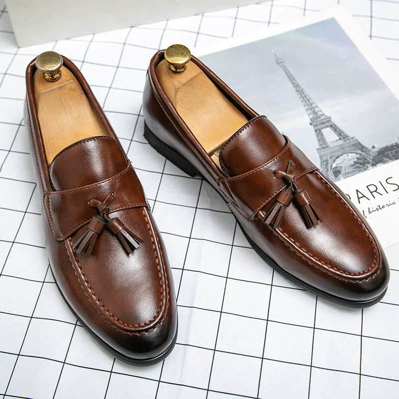 Alessio Tassel Loafers – Classic Moc Toe – Slip-On Style
