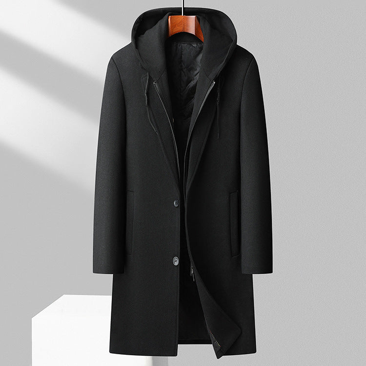 Alessio Hooded Wool Overcoat