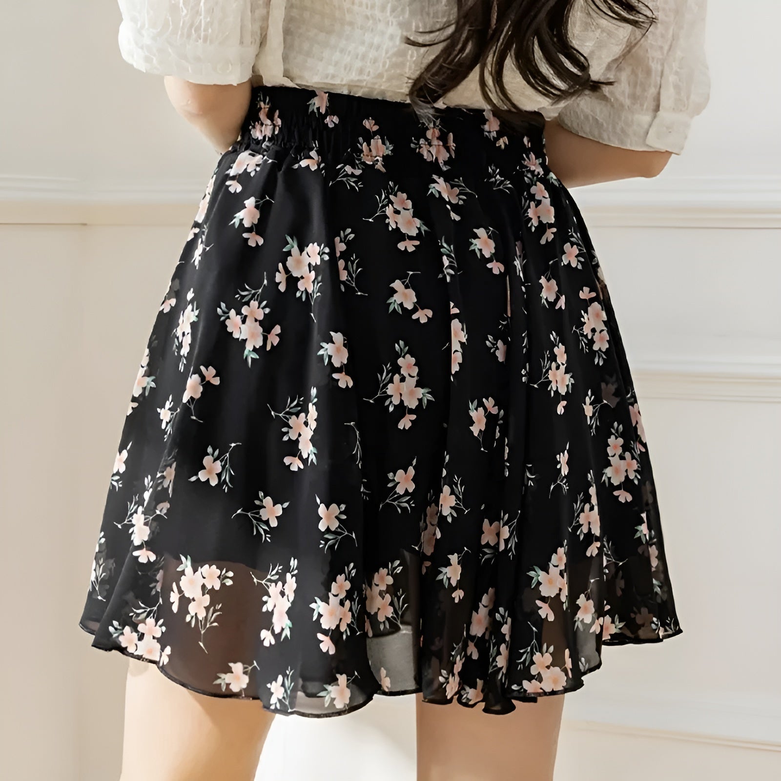 Flores Primavera Chiffon Skirt