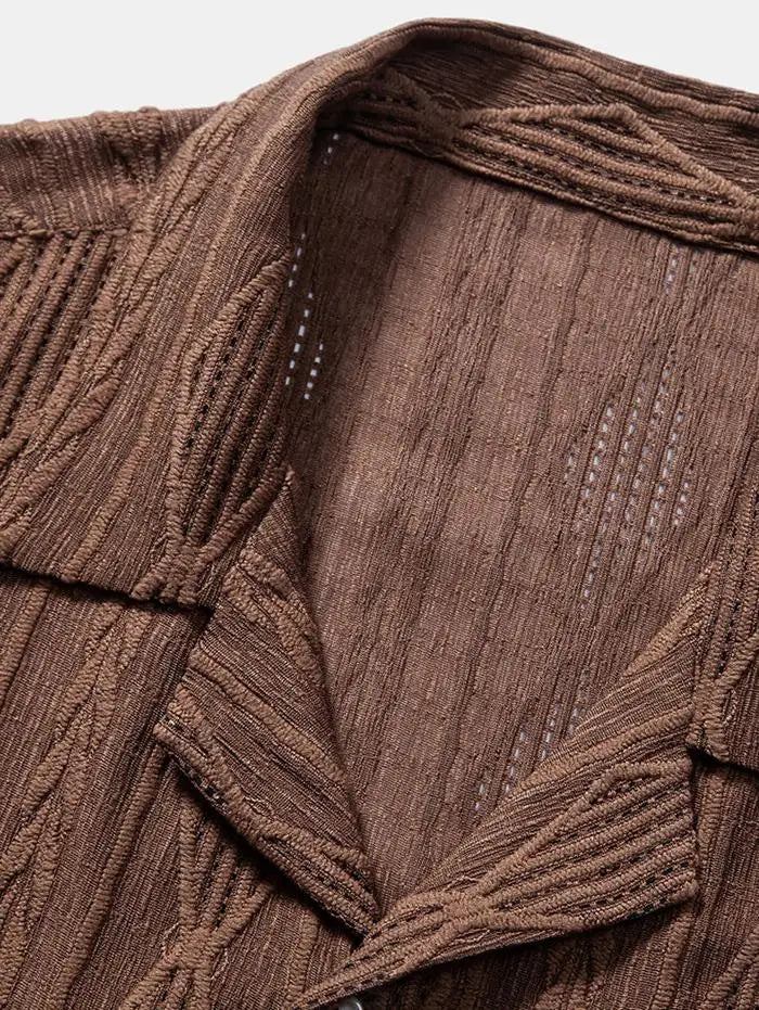 3D-Printed Geometric Casual Shirt