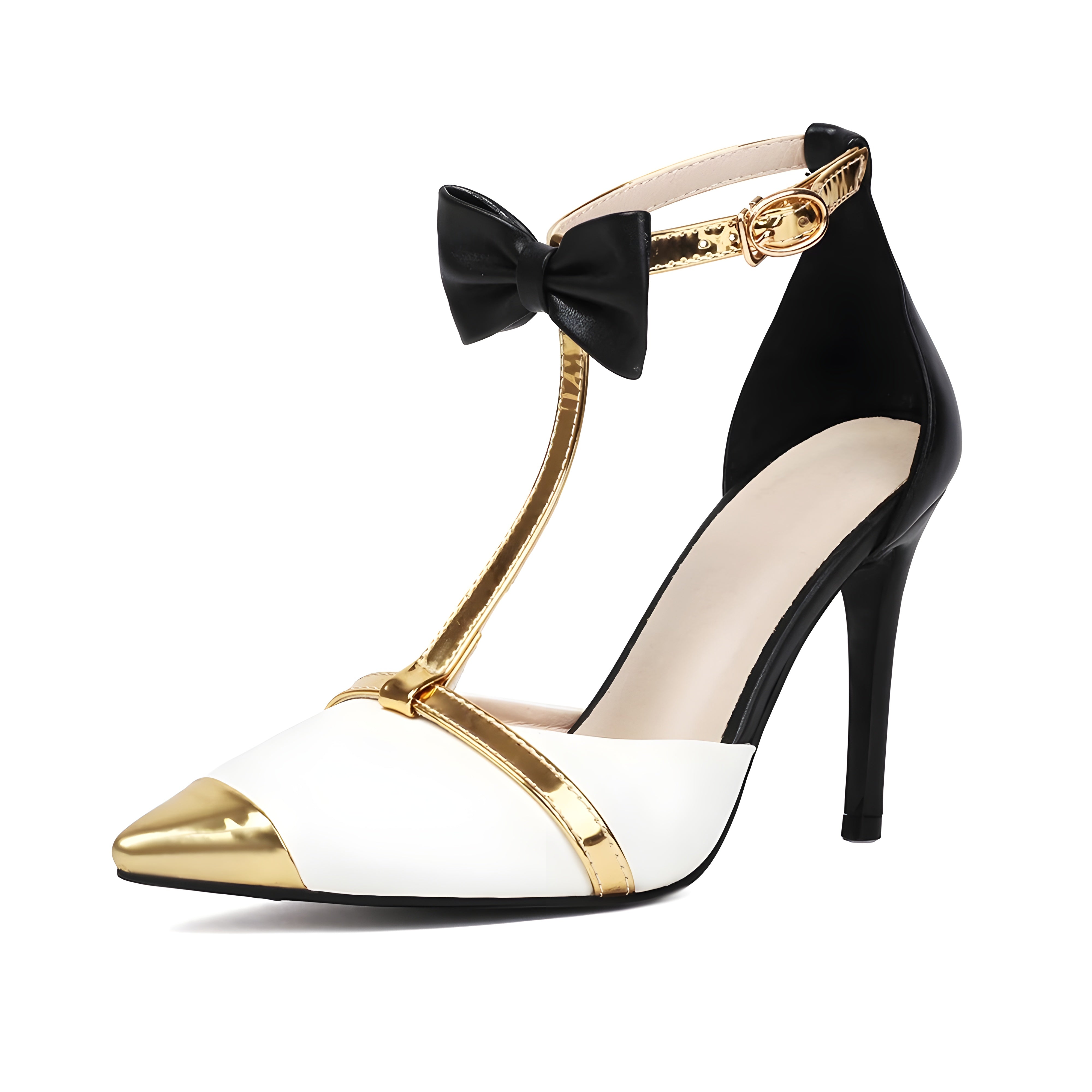 Gisele Bow-Strap Stilettos