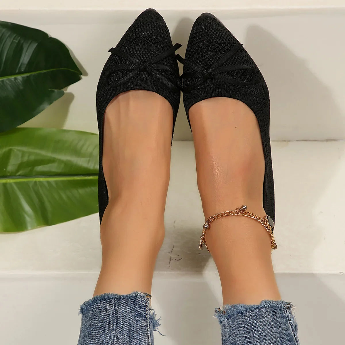 Bow-Knit Flats