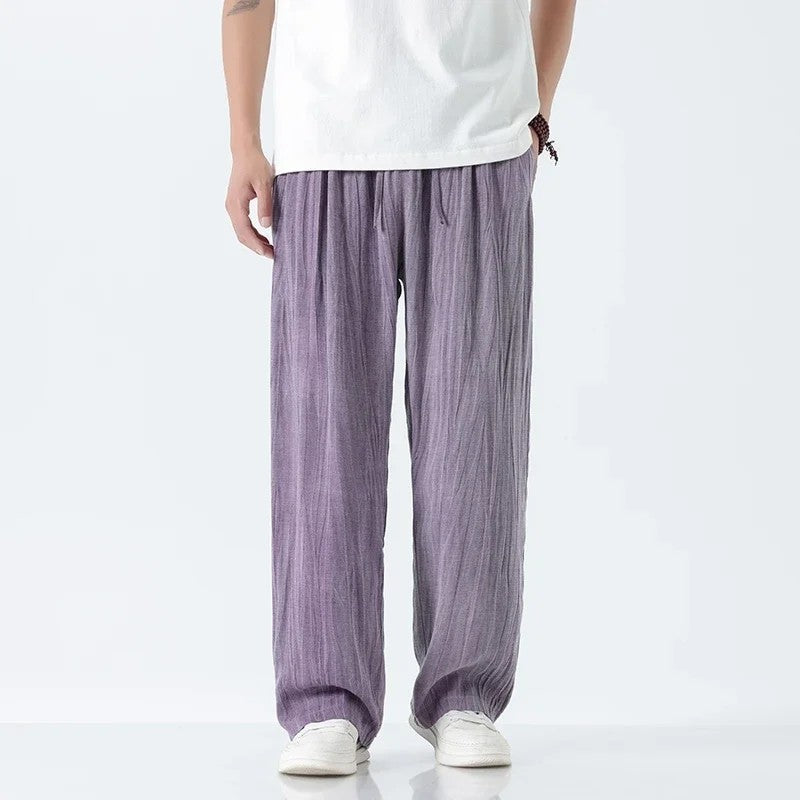 Straight-Fit Linen Pants