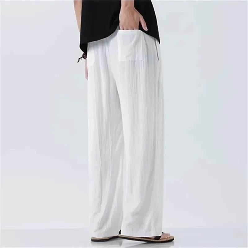 Straight-Fit Linen Pants